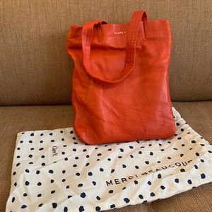 Clare V leather Mick bag in red